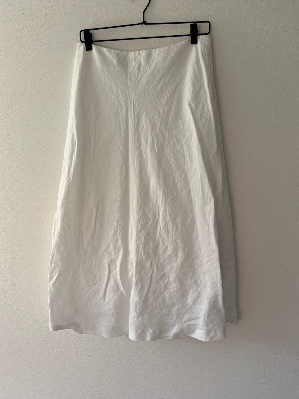 Linen midi skirt